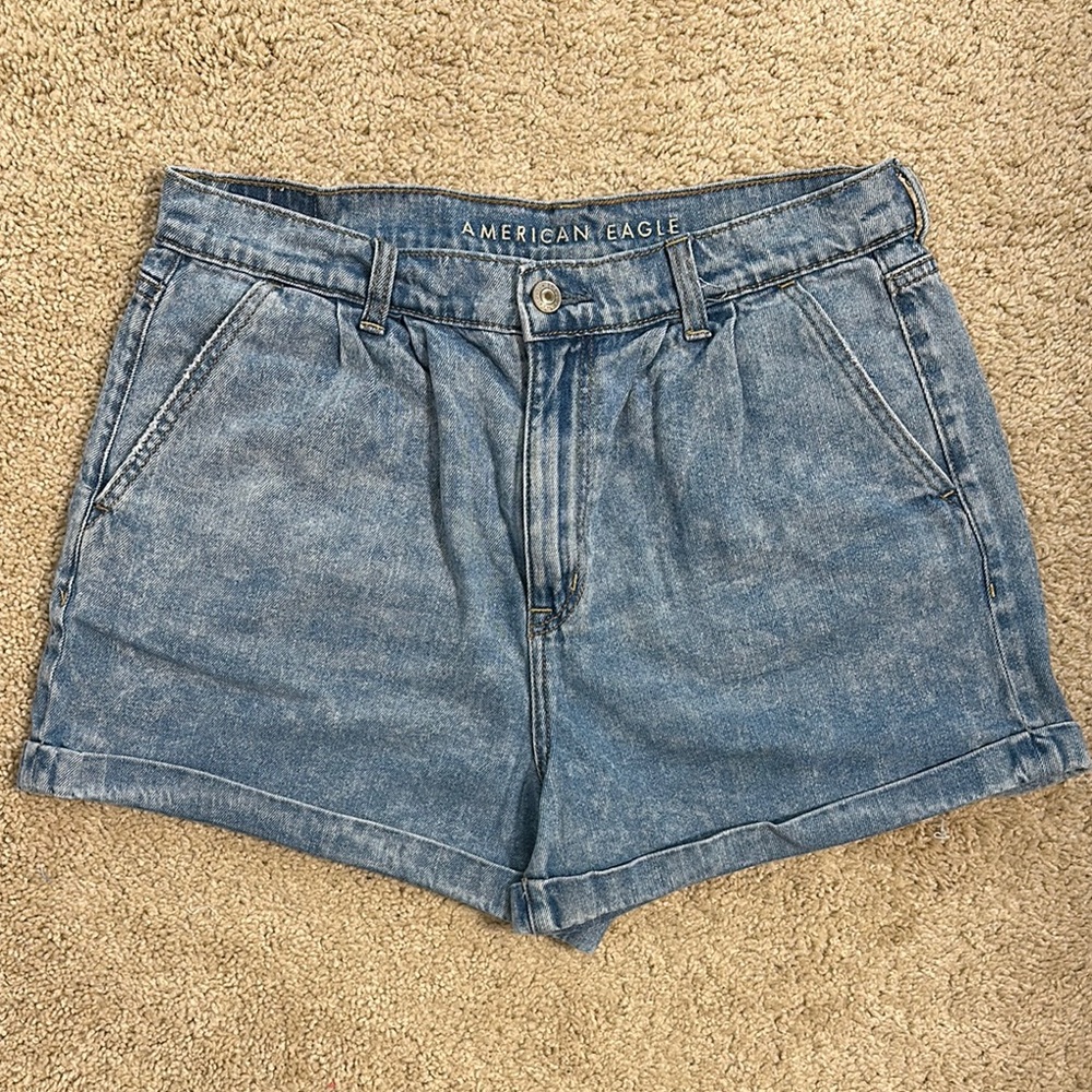 American Eagle Outfitters Blue Jean Shorts with Classic Design